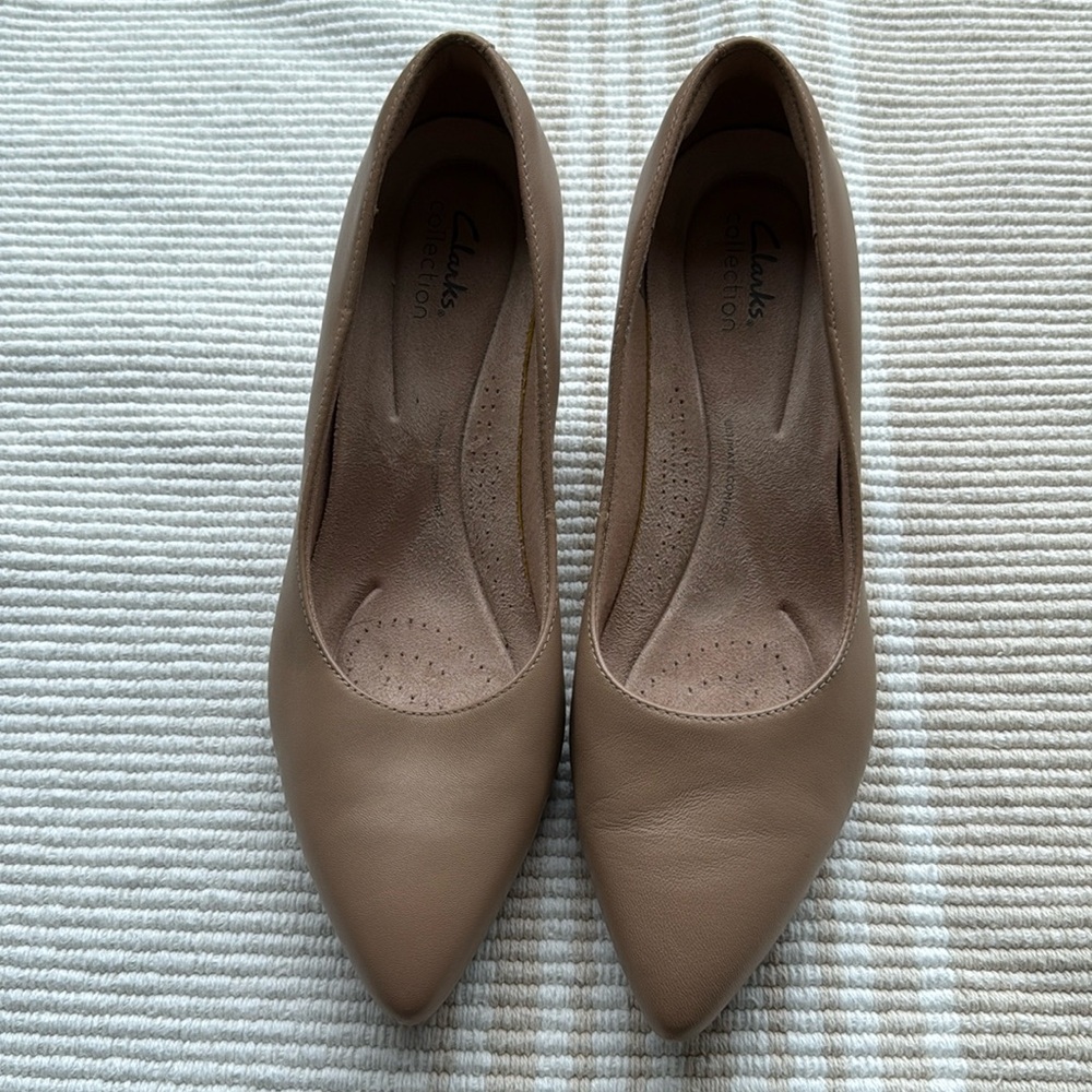 Clarks Kepley Vine Women's Nude Leather heels